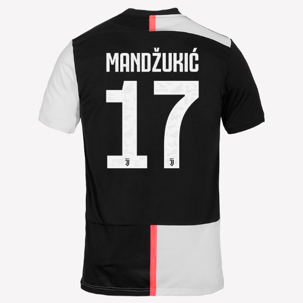 Camiseta Juventus NO.17 Mandzukic 1ª Kit 2019 2020 Blanco Negro